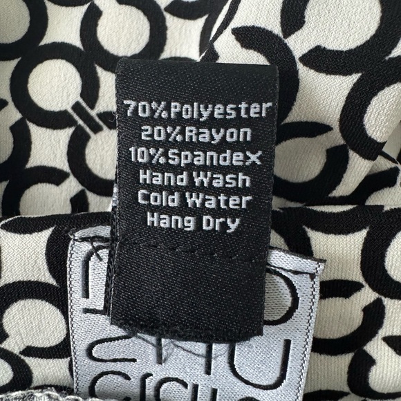 Clara Sun Woo-  Kick Front High Slit Pant - black & white - size S- worn 1x - Picture 6 of 7